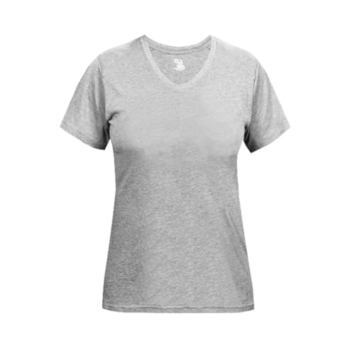 Badger Sports Tri-Blend Ladies' V-Neck Tee - M - OX