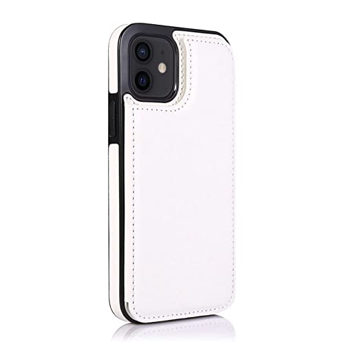 Étui cuir iPhone 13 Mini blanc évitez les rayures avec le porte-cartes