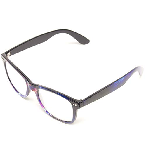 GloFX Ultimate Diffraction Glasses - Galaxy - 3D Prism Rainbow Effect - Great Edm, Festival, Concert, Fireworks, Christmas Lights, and Rave Accessory - Galaxy Frames4