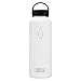 Penguin Cold 40 oz. Insulated Stainless Steel Water Bottle, White with Black Loop Handle Lid