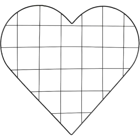 Zonfer Wire Wall Grid Panel Photo Display, Gridwall Heart Shape Mesh Storage Organizer Picture Frame Hanging Decor for Home Office Kitchen Cover