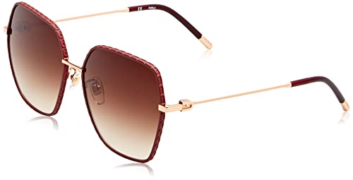 Furla SFU628 Brille, Shiny Copper Gold mit Coloured Parts, 59 für Damen,...