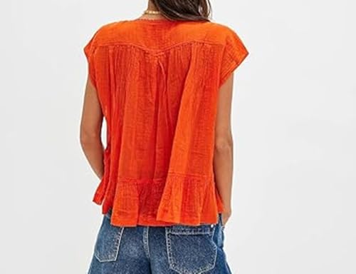 Women Pleated Crop Tank Tops Sleeveless Bow Tie Babydoll Peplum Shirt Going Out Blouse Loose Summer Vacation Vest2