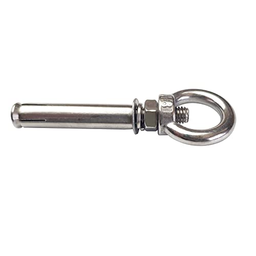 Image of Expansion Bolts Anchor Bolt 5 Pack M8*80mm 304 Stainless Steel Expansion Screws Bolts Eyes Ring Fastener Wall Concrete