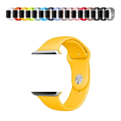 Pulseiras esportivas de silicone compatível com Watch séries 9, 8, 7, 6, 5, 4, 3, 2 e 1, SE/SE2 de 3