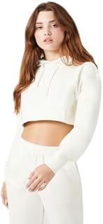 Forever21 Women Fleece Cropped Hoodie