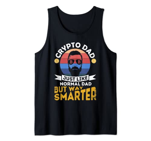 Herren Crypto Dad Shirt genau wie normal, aber viel klüger Papa Tank Top
