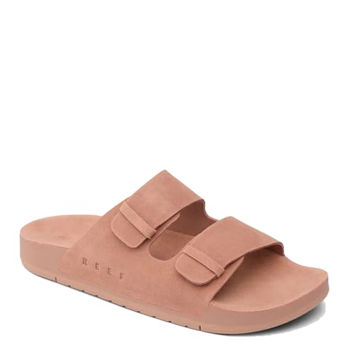 Image of REEF Ojai Two Bar Women's Fashion Slide Sandal, Premium Leather, Soft Cushion Footbed