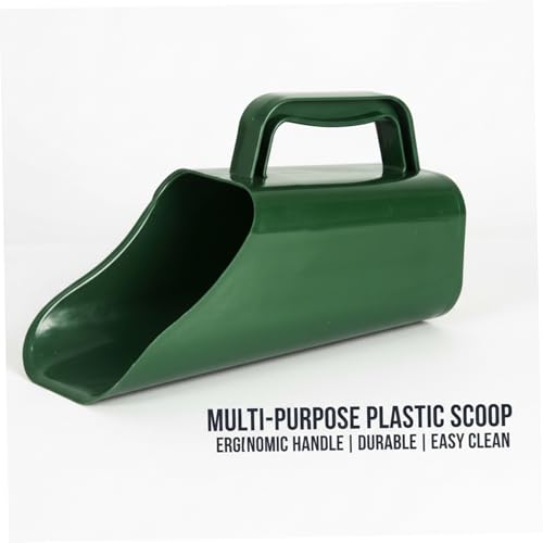 Pala de mano multiuso para jardín con colador, verde oscuro miniatura 4