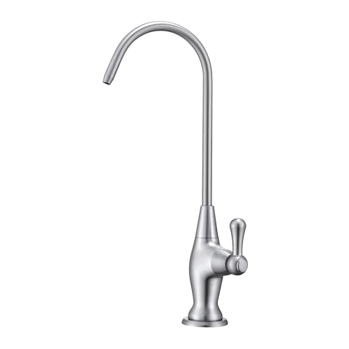 Sink Drinking Water Faucet, Sink Water Filter System, Suitable for Most Reverse Osmosis or Water Filtration Systems, Stainless Steel Reverse Osmosis Faucet for Kitchen Bar, Brushed Nickel