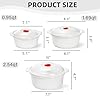 WRINGKIT 3 Pack Microwave Bowls with Lid, BPA-free Ramen Cooker Soup Containers with Steamer, Mixing Serving Bowls Food Storage Cookware for Kitchen, Office, College Dorm #1