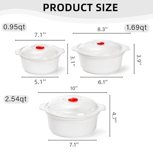 WRINGKIT 3-Pack Microwave Bowls