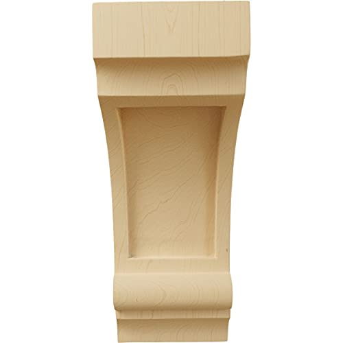 Ekena Millwork CORW04X05X10DIAL Diane Recessed Wood Corbels, 4"W X 5"D X 10"H, Alder thumb #1