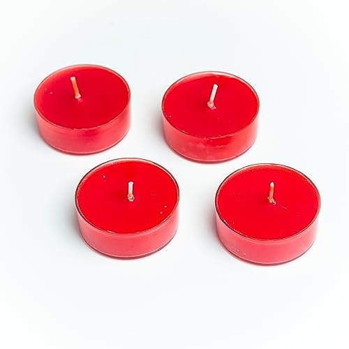 Image of AuraDecor Scented Soy Wax Acrylic Tealight Candle, Organic Luxury Aroma, Aromatic /Aromatherapy Candle || Long Lasting Burning Time (Jumbo Tealight, Juicy Lychee)