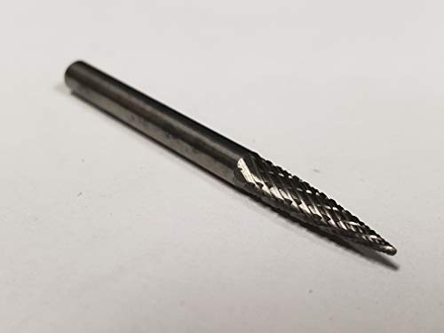 Fresa Carburo Micrograno Forma Árbol Punta 1/8in Doble Corte miniatura 1