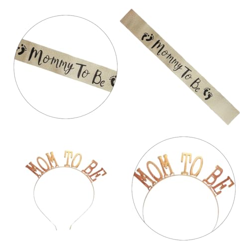 Image of Wanna Party Baby Shower Decoration Items- Mom to Be Sash & Mom to be Tiara for Mom To be Gifts for Baby Shower Decoration Items (Pack of 2)
