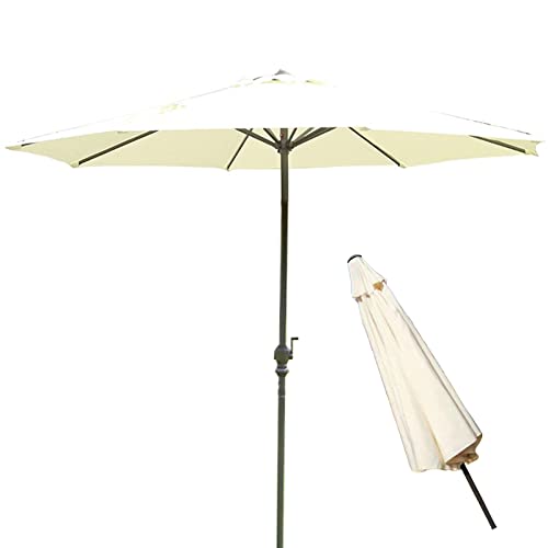 Parasol de jardín con 8 costillas resistentes para protección solar residencial y comercial