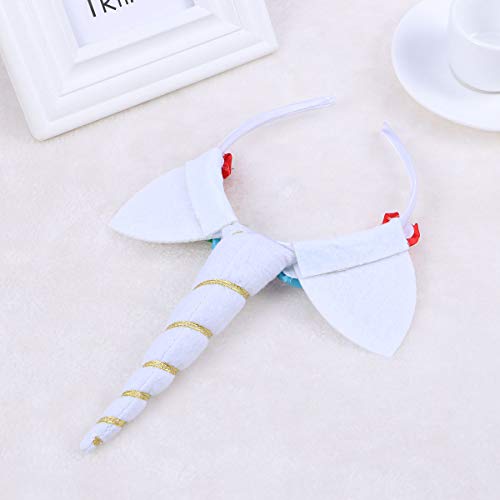 Tiara de unicórnio, flor multicolorida, feita à mão, argola para cabelo para festa de aniversário, c