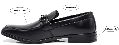 ADM Men's Oxfords Loafer Dress Shoes Soft Rubber Sole Formal Business Slip On Lace Up Shoes2