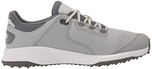 Image of Puma Golf Men's Fusion Grip Golf Shoe, Flat Light Gray- Silver-Quiet Shade, 11.5