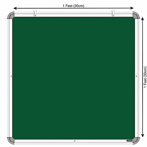 Image of Non-Magnetic 1X1 Feet Double Sided White Board & Chalkboard Both Side Writing Boards, One Side Whiteboard Marker & Reverse Side Chalkboard Surface - Pack of 1 Piece