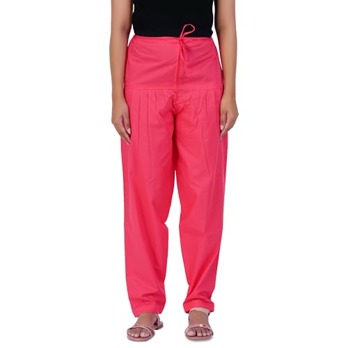 Image of Happy Bunny Salwar Pant for Women, Fine Cotton Ethnic Trousers with Drawstring Waist, Comfortable Daily, Office & Casual Wear Bottoms