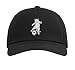 Funny Cute Cat Playing Soccer Adjustable Printed Baseball Hat, Black