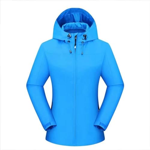 Veste d'extérieur à capuche femme Gerrit bleu L coupe-vent zippé