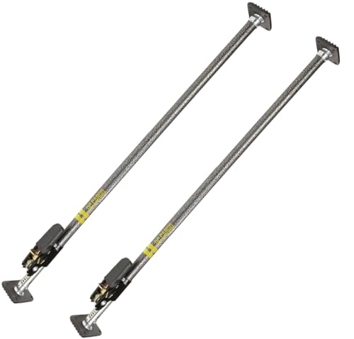 Image of DC Cargo Mall Adjustable Cargo Bar for Pickup Truck Bed - 40 inch-70 inch Truck Bed Divider, 2 Pack Heavy-Duty Cargo Stabilizer for Tundra, Ram 1500 & More
