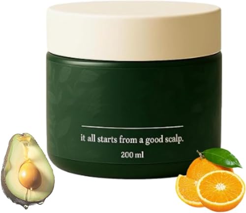 Exfoliante Natural para el Cuero Cabelludo, Limpiador Hidratante y Profundo, Nutre el Cuero Cabelludo y el Cabello, Fórmula Botánica Suave, Alivia la Sequedad para Todo Tipo de Cabello