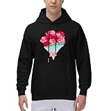 [BFLCWM] パーカー メンズ カーネーションの花束 スウェット 長袖 トレーナー トップス フード付き 大きいサイズ おしゃれ カジュアル ファッション 部屋着