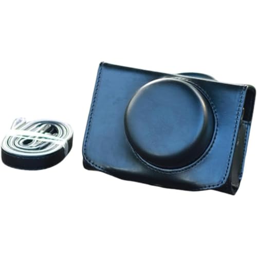 ZHQMG Case Compatible for Fuji X10 X20 X30 X100 X100S X100T X100F, Digital Camera, PU Leather Protective Cover with Adjustable Shoulder Strap,Black