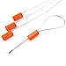 100pcs Security Marking Cable Seals Tamper Proof Steel Wire Seal Numbered Shipping Seals Disposable Pull Tight Self-Locking Cable Seal Truck, Cargo, Containers Seal Ties Straps (Orange, 100pcs)