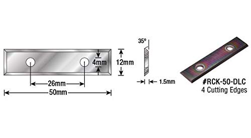 Amana Tool - RCK-50-DLC Solid Carbide 4 Cutting Edges Diamond-Like Carbon (DLC) Coated Ins
