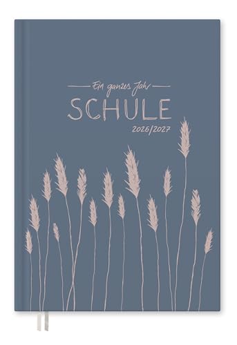 Eine der Guten Lehrerkalender 2026/2027 A4 Hardcover Lehrerplaner Schuljahr 2026 2027 | 2 Lesebänder Notenlisten & Klassenlisten | nachhaltig FSC-Papier klimaneutral | Blau Rosa Blumen