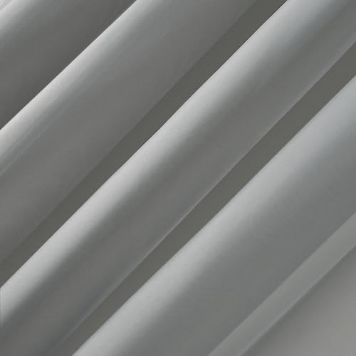 Image of No. 918 53566 Emily Sheer Voile Rod Pocket Curtain Panel, 59 inch x 54 inch, Charcoal