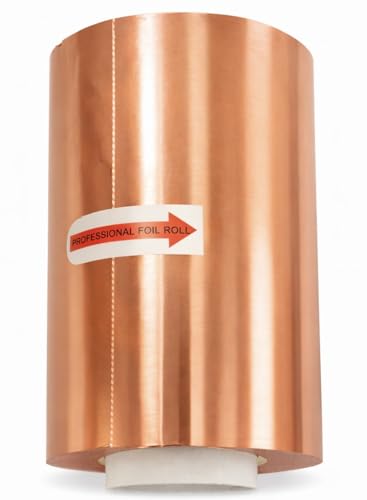 Foilmall farbige Profi-Friseuralufolie für den Salon – 12cm x 250 m x15 µm, 1 Rolle, Farbe zufällig ausgewählt