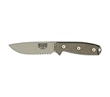 ESEE Model 4 TAN Serrated Micarta w/ Kydex Sheath 4S-DT