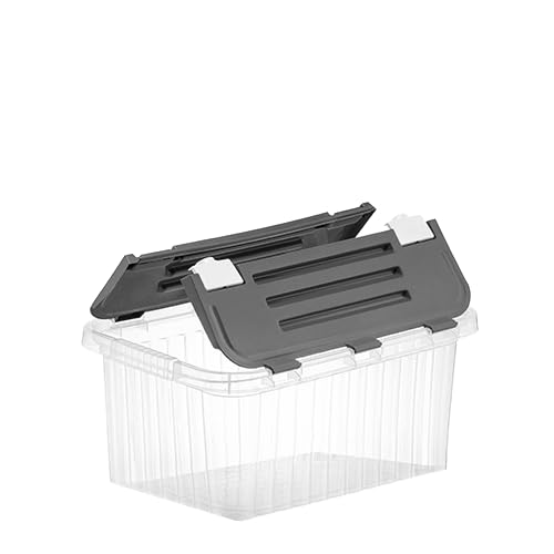 Image of Superio Storage Bins with Lids, Clear Plastic Containers for Organizing, Stackable Totes, BPA Free, Odor Free, Organizer Boxes for Home, and Dorm, 10.5 Quart (4 Pack, 15 inchx10 inchx7 inch)