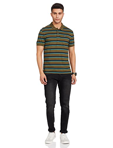Image of Levi's Men's Regular Fit Stripes Polo T-Shirt
