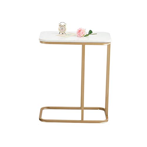 Table basse canapé amovible avec plateau portable aspect marbre chic - 2