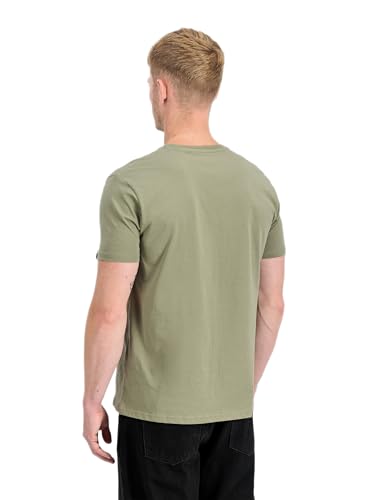 ALPHA INDUSTRIES Herren Basic T Ml T-Shirt, Grün (Olive), M – Ansicht 6