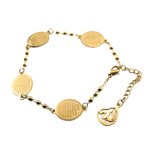 Elegant Ayatul Kursi Bracelet with Allah Pendant - Perfect Islamic Gifts Islamic Jewerly for Women: Ramadan New Year Special Arabic Bracelet