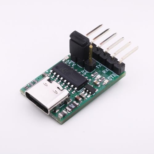 Image of CH340C USB to TTL Converter - USB to UART Serial Adapter 3.3V /5V Compatible for Arduino, ESP32, ESP8266, Microcontroller Projects