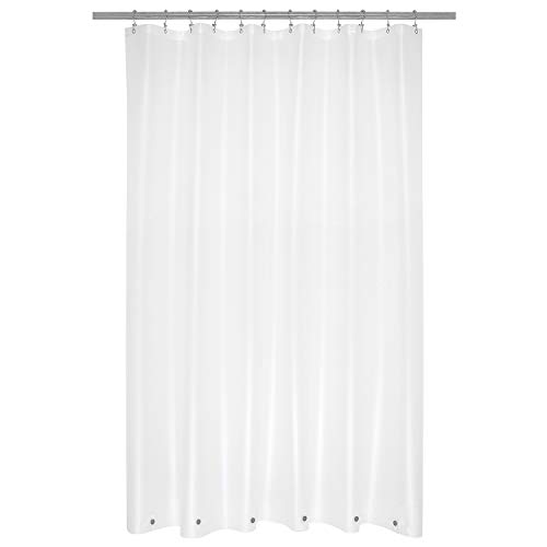 Image of Mrs Awesome Extra Long Shower Curtain Liner with 6 Magnets 72 x 84 inch, Frosted PEVA 8G Heavy Duty Thick Plastic Shower Curtain, Waterproof, 72x84, Frost