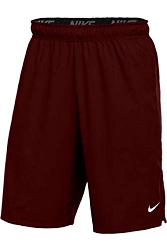 Nike mens flex woven shorts 2.0 no pockets (dark maroon, large)