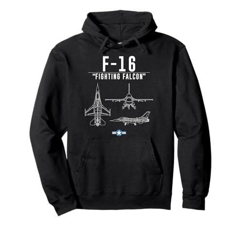 F-16 Camiseta militar de la Fuerza Aérea F16 Fighter Jet Tee Sudadera con Capucha