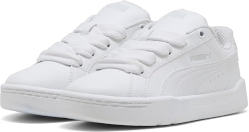 PUMA Park Lifestyle Easy JR, Sneaker, White White-Feather Gray, 38 EU