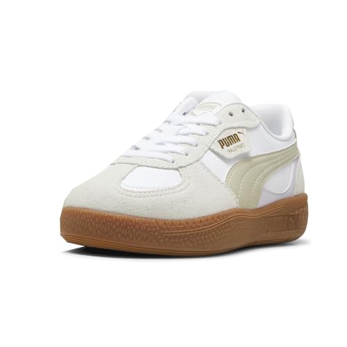 PUMA Kids Girls Palermo Moda Lace Up Sneakers Shoes Casual - Beige, White - Size 5 M2