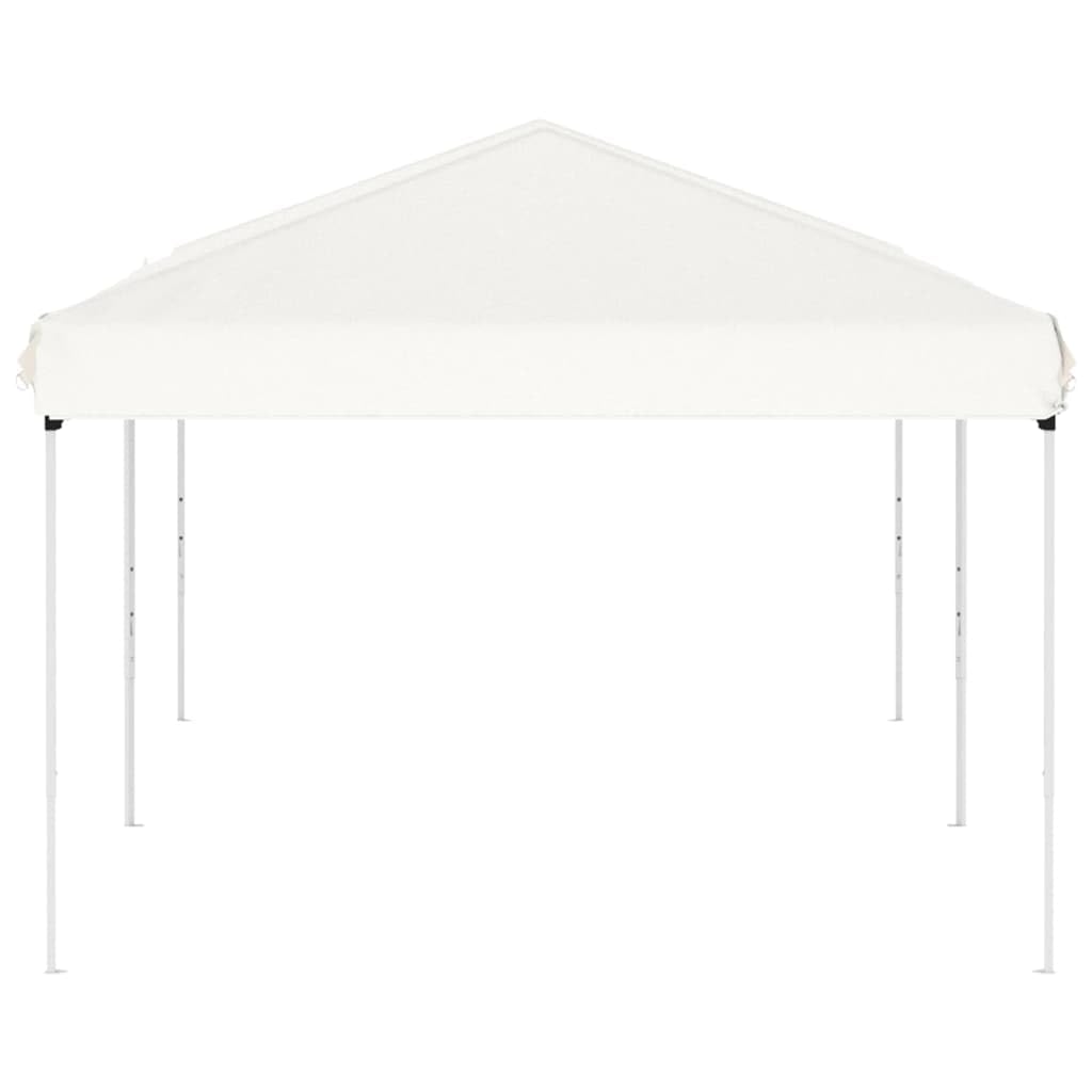vidaXL Partyzelt Festzelt Camping Pavillon Faltpavillon Gartenzelt Grillzelt Terrasse Gartenpavillon Stahlrahmen Faltbar Weiß 3x6m